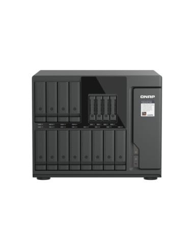 QNAP TVS-h1677AX-R5-16G (AMD Ryzen 5, ZFS, 16GB DDR5 RAM, 12x 3,5" + 4x 2,5", 2x 2,5GbE, 2x 10GbE)
