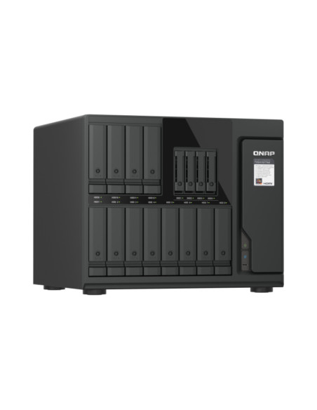 QNAP TVS-h1677AX-R5-16G (AMD Ryzen 5, ZFS, 16GB DDR5 RAM, 12x 3,5" + 4x 2,5", 2x 2,5GbE, 2x 10GbE)