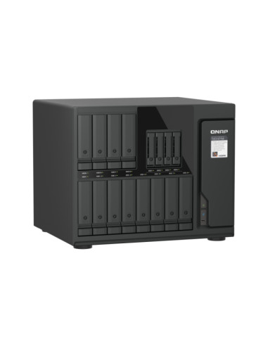 QNAP TVS-h1677AX-R5-16G (AMD Ryzen 5, ZFS, 16GB DDR5 RAM, 12x 3,5" + 4x 2,5", 2x 2,5GbE, 2x 10GbE)