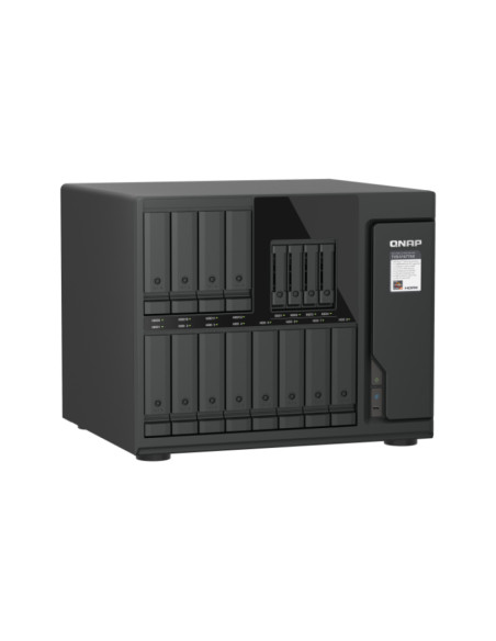 QNAP TVS-h1677AX-R5-16G (AMD Ryzen 5, ZFS, 16GB DDR5 RAM, 12x 3,5" + 4x 2,5", 2x 2,5GbE, 2x 10GbE)