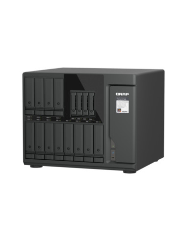 QNAP TVS-h1677AX-R5-16G (AMD Ryzen 5, ZFS, 16GB DDR5 RAM, 12x 3,5" + 4x 2,5", 2x 2,5GbE, 2x 10GbE)