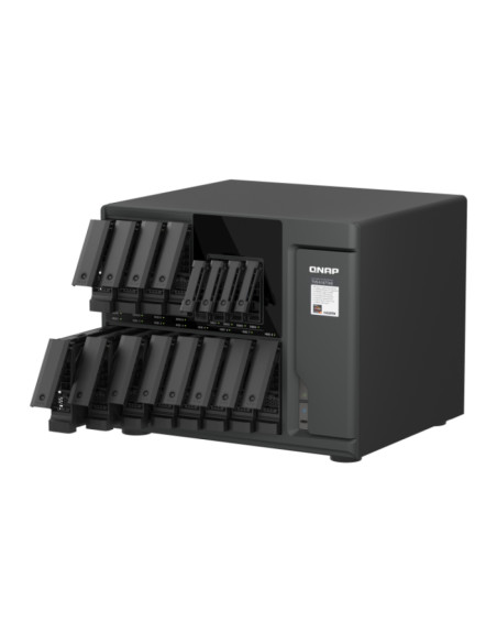 QNAP TVS-h1677AX-R5-16G (AMD Ryzen 5, ZFS, 16GB DDR5 RAM, 12x 3,5" + 4x 2,5", 2x 2,5GbE, 2x 10GbE)
