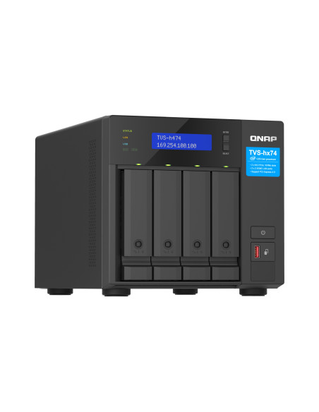 QNAP TVS-h474-i3-8G (4core 4,3GHz, ZFS, 16GB RAM, 4x SATA, 2x M.2 NVMe, 2x PCIe, 2x 2,5GbE, HDMI)