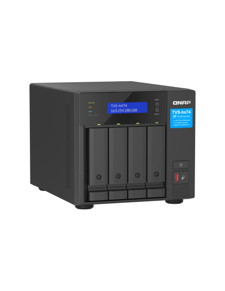 QNAP TVS-h474-i3-8G (4core 4,3GHz, ZFS, 16GB RAM, 4x SATA, 2x M.2 NVMe, 2x PCIe, 2x 2,5GbE, HDMI)