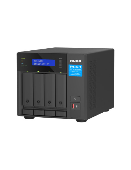 QNAP TVS-h474-i3-8G (4core 4,3GHz, ZFS, 16GB RAM, 4x SATA, 2x M.2 NVMe, 2x PCIe, 2x 2,5GbE, HDMI)