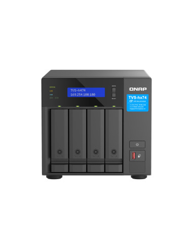 QNAP TVS-h474-i3-8G (4core 4,3GHz, ZFS, 16GB RAM, 4x SATA, 2x M.2 NVMe, 2x PCIe, 2x 2,5GbE, HDMI)