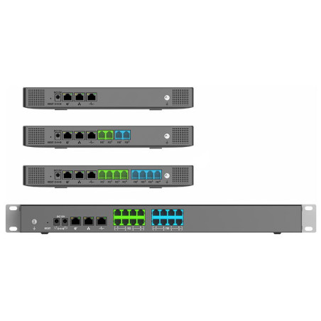 Grandstream UCM6304 Audio VoIP PBX, 1000 uživ., 150 súb. hov., audiokonf. 120úč., 4xFXO, 4xFXS port