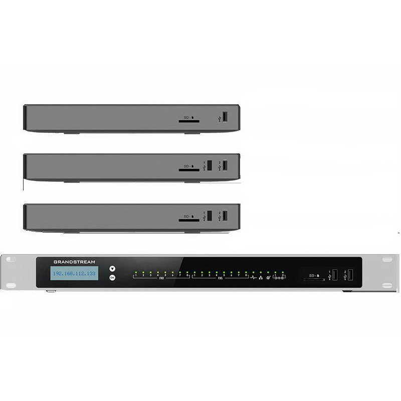Grandstream UCM6308 Audio VoIP PBX, 1500 uživ., 200 súb. hov., audiokonf. 150úč., 8xFXO, 8xFXS port