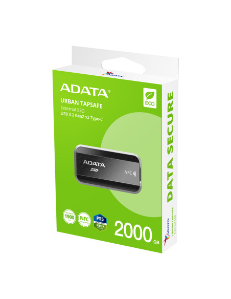 ADATA URBAN TAPSAFE/2TB/SSD/Externá/Čierna/5R
