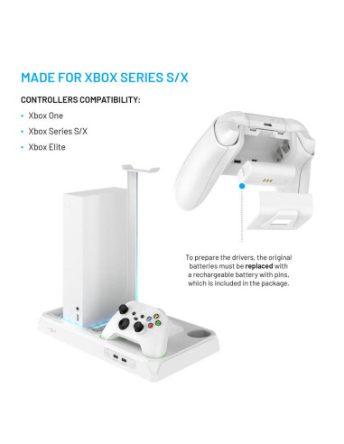 Multifunkčná stanica FIXED Xbox Ser. X a S, biela