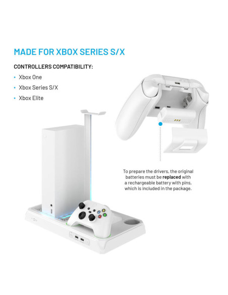 Multifunkčná stanica FIXED Xbox Ser. X a S, biela