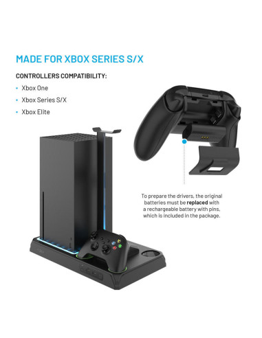 Multifunkčná stanica FIXED Xbox Ser. X a S, čierna