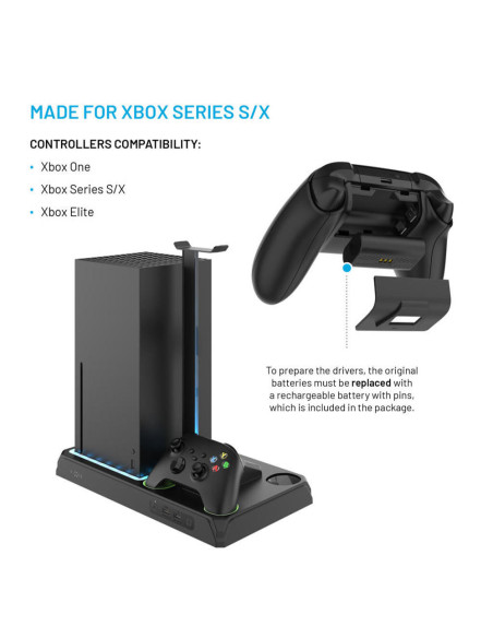 Multifunkčná stanica FIXED Xbox Ser. X a S, čierna