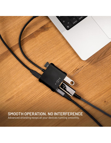 5-port hliníkový USB-C FIXED HUB, 140W, PD3.1