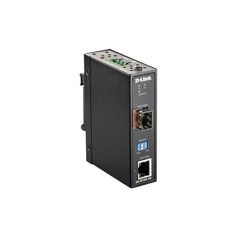 D-Link DIS-M100G-SW 10/100/1000 Mbps to SFP Industrial Media Converter