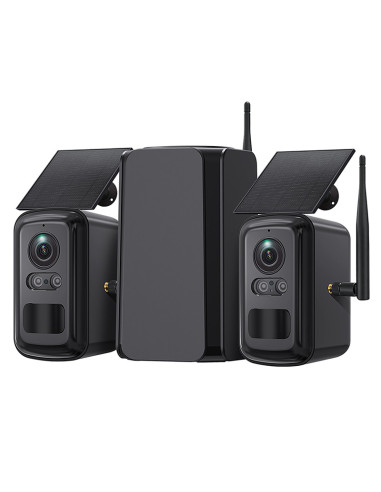 Set solárnych kamier Viking HUB S02/8000 mAh/ mobilné aplikácie/ outdoor