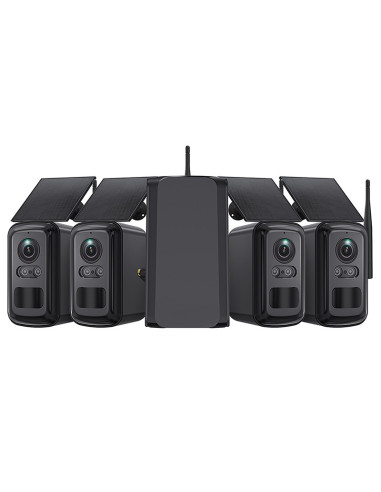 Set solárnych kamier Viking HUB S04/8000 mAh/ mobilné aplikácie/ outdoor