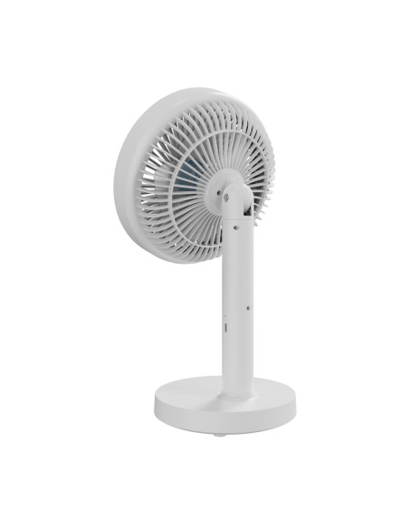 Platinet PRDF0576 stolný ventilátor 12,5 cm, odnímateľná základňa, akumulátor 1800 mAh, biela-šedá