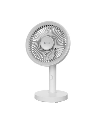 Platinet PRDF0576 stolný ventilátor 12,5 cm, odnímateľná základňa, akumulátor 1800 mAh, biela-šedá