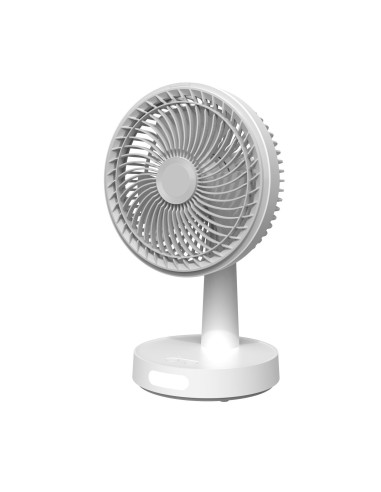Platinet PRDF0536 stolný ventilátor 16 cm, funkcia nočného osvetlenia, oscilácia, akumulátor 3000 mAh,