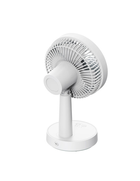 Platinet PRDF0536 stolný ventilátor 16 cm, funkcia nočného osvetlenia, oscilácia, akumulátor 3000 mAh,