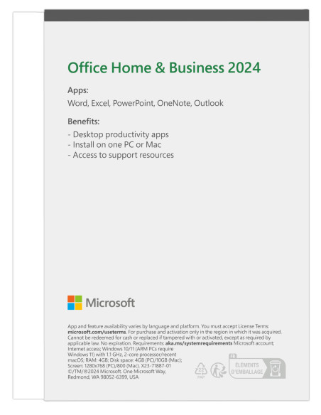 Microsoft Office 2024 pre domácnosti a podnikateľov Eng Spec