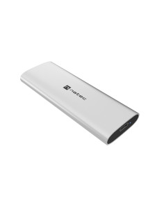 Externý box pre SSD Natec RHINO M.2 NVME LITE USB-C 3.2 GEN 2, hliníkové telo, ARCTIC SILVER