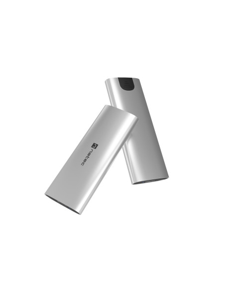Externý box pre SSD Natec RHINO M.2 NVME LITE USB-C 3.2 GEN 2, hliníkové telo, ARCTIC SILVER