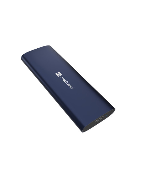 Externý box pre SSD Natec RHINO M.2 NVME LITE USB-C 3.2 GEN 2, hliníkové telo, STEEL NAVY