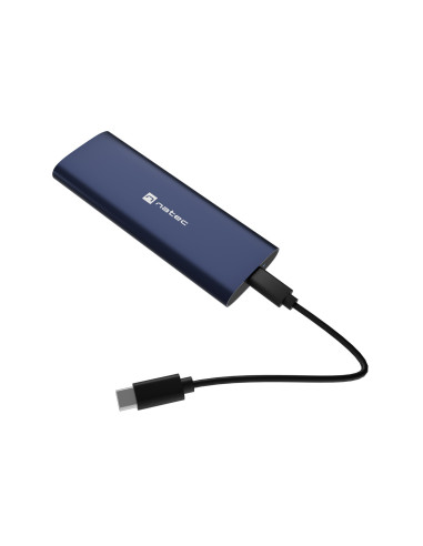 Externý box pre SSD Natec RHINO M.2 NVME LITE USB-C 3.2 GEN 2, hliníkové telo, STEEL NAVY