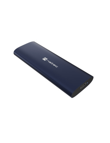 Externý box pre SSD Natec RHINO M.2 NVME LITE USB-C 3.2 GEN 2, hliníkové telo, STEEL NAVY
