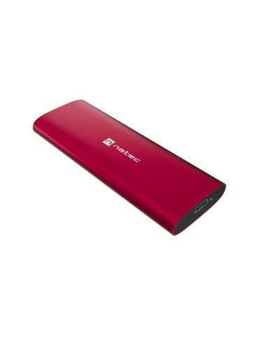 Externý box pre SSD Natec RHINO M.2 NVME LITE USB-C 3.2 GEN 2, hliníkové telo, RUBY RED