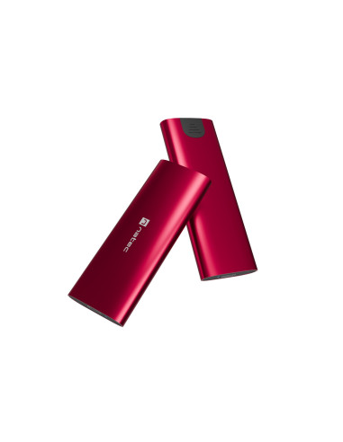Externý box pre SSD Natec RHINO M.2 NVME LITE USB-C 3.2 GEN 2, hliníkové telo, RUBY RED
