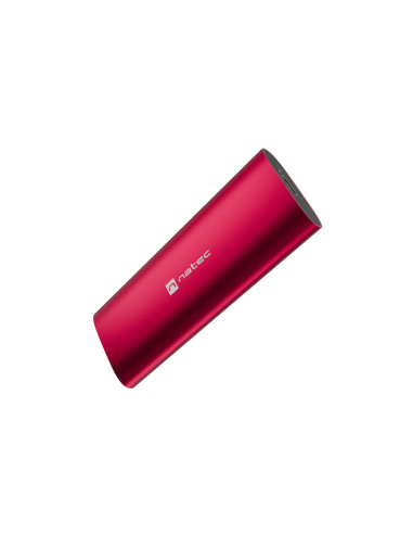 Externý box pre SSD Natec RHINO M.2 NVME LITE USB-C 3.2 GEN 2, hliníkové telo, RUBY RED