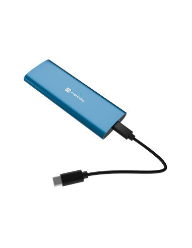 Externý box pre SSD Natec RHINO M.2 NVME LITE USB-C 3.2 GEN 2, hliníkové telo, HORIZON BLUE
