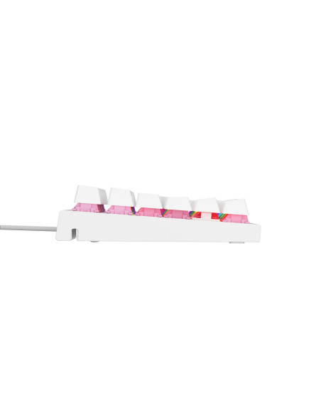 Genesis herná mechanická klávesnica THOR 303/RGB/Outemu Peach Silent/Drôtová USB/US layout/Biela