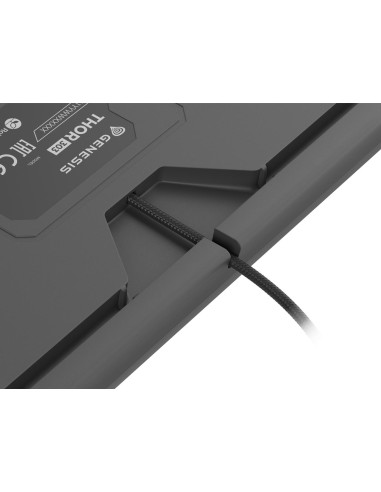 Genesis tichá herná klávesnica THOR 303/RGB/Outemu Peach Silent/Drôtová USB/ CZ- SK layout/Čierna
