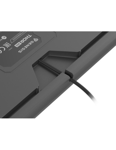 Genesis tichá herná klávesnica THOR 303/RGB/Outemu Peach Silent/Drôtová USB/ CZ- SK layout/Čierna