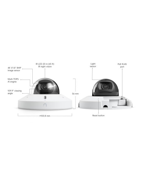 Ubiquiti UVC-G6-Mini-Dome-W - UniFi Enterprise G6 Mini Dome, biela
