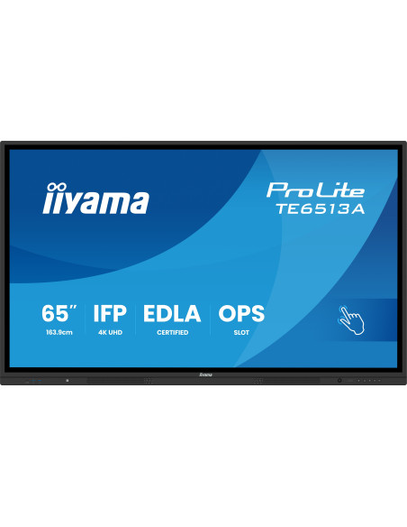 65" iiyama TE6513A-B1AG: IPS, 4K, 40P, EDLÁ