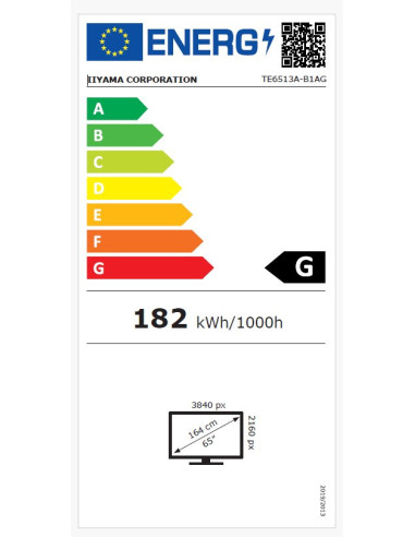 65" iiyama TE6513A-B1AG: IPS, 4K, 40P, EDLÁ