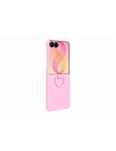 Samsung Silikónový magnetický kryt s držiakom na prst pre Galaxy Z Flip8, Pink
