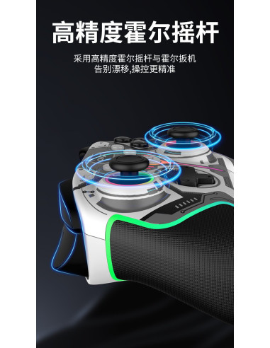 iPega 9666HH Bluetooth RGB Gamepad pre Android/iOS/PS3/PS4/PC/N-Switch Gray