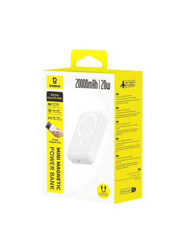 Baseus EnerFill FM41 Ultra Mini 20W Magnetická Powerbanka 20000mAh White