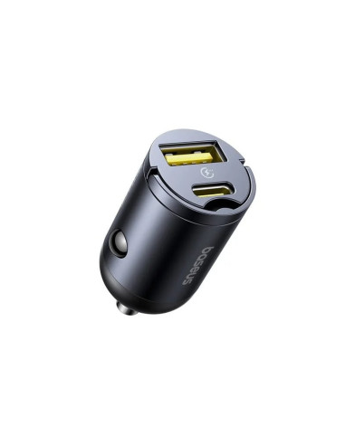 Baseus Tiny Star Mini Nabíjačka do Autá USB-A/USB-C 30W Cosmic Black