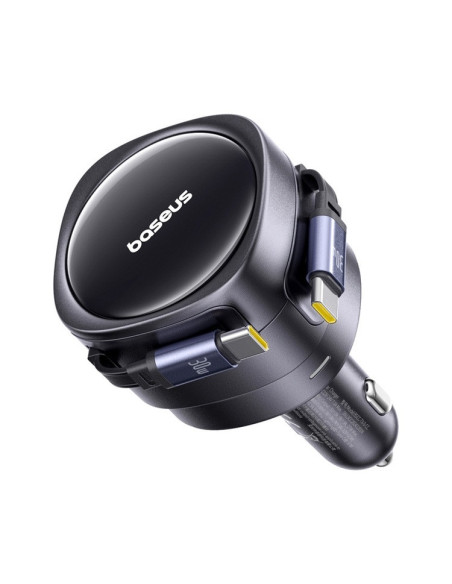 Baseus Enjoyment Max Nabíjačka do Autá USB-C/USB-C 60W Cosmic Black