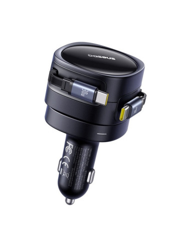 Baseus Enjoyment Max Nabíjačka do Autá USB-C/USB-C 60W Cosmic Black