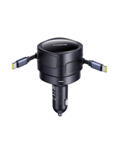 Baseus Enjoyment Max Nabíjačka do Autá USB-C/USB-C 60W Cosmic Black