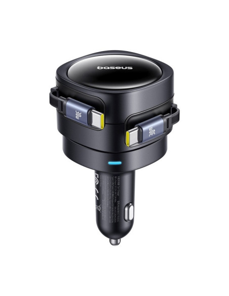 Baseus Enjoyment Max Nabíjačka do Autá USB-C/USB-C 60W Cosmic Black