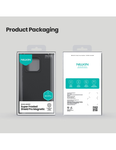 Nillkin Super Frosted PRO Magnetic Zadný Kryt pre Xiaomi 14T Pro Black